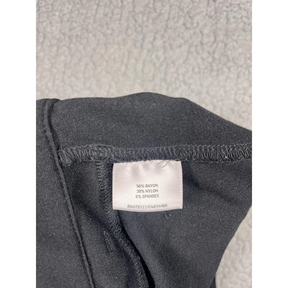 Eileen Fisher Pants Womens PP Black Ponte Skinny Ankle Zip‎ Pockets Stretch